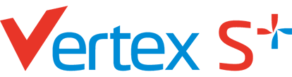 Vertex red and blue logo